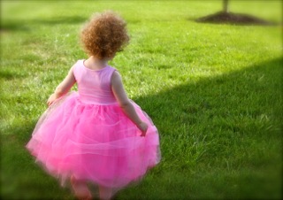 Girl in Pink Dress