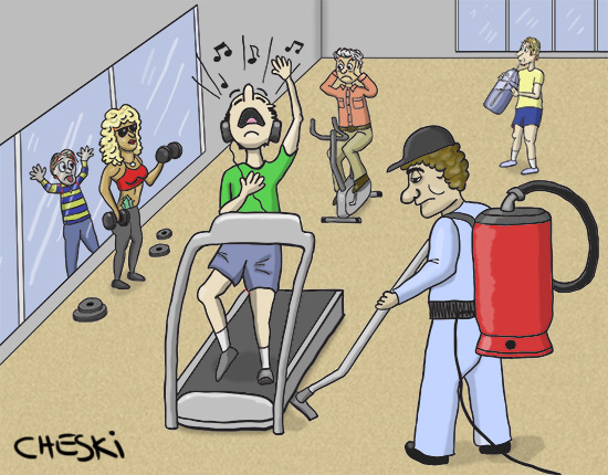 Fitness Club Cartoon