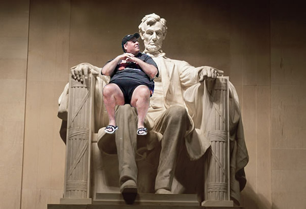 Chris Christie on Lincoln's Lap