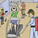 Fitness Club Cartoon